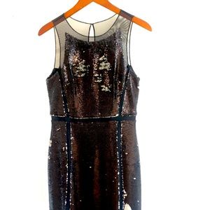 Julia Jordan Cocktail Dress w Reversible Sequins